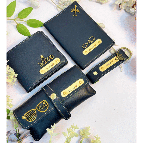 Personalised Leather Name Men’s Wallet, Keychain, Passport Cover & Eyewear Case (Nexon) - Image 19