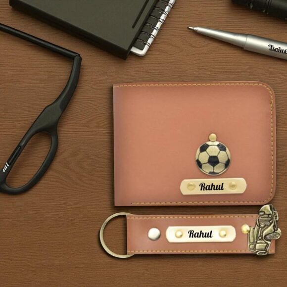 Custom Wallet & Keychain Set for Men – Personalized with Name & Charm | Gift for Him, Husband, Boyfriend (Faux) - Image 15