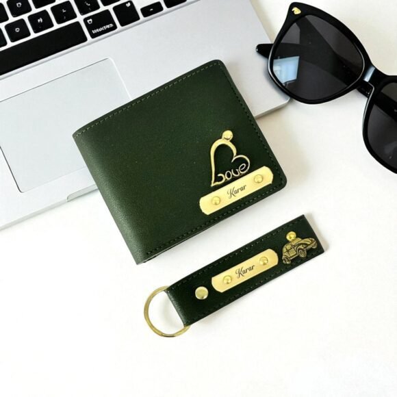 Custom Wallet & Keychain Set for Men – Personalized with Name & Charm | Gift for Him, Husband, Boyfriend (IMP) - Image 10