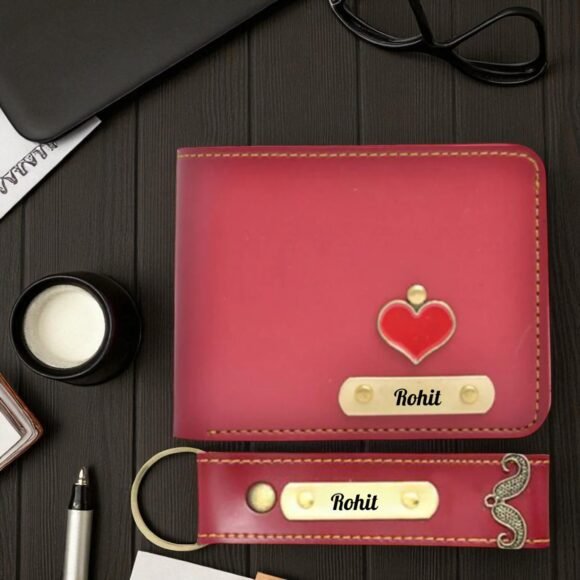 Custom Wallet & Keychain Set for Men – Personalized with Name & Charm | Gift for Him, Husband, Boyfriend (Faux) - Image 8