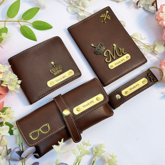 Personalised Leather Name Men’s Wallet, Keychain, Passport Cover & Eyewear Case (Nexon) - Image 23