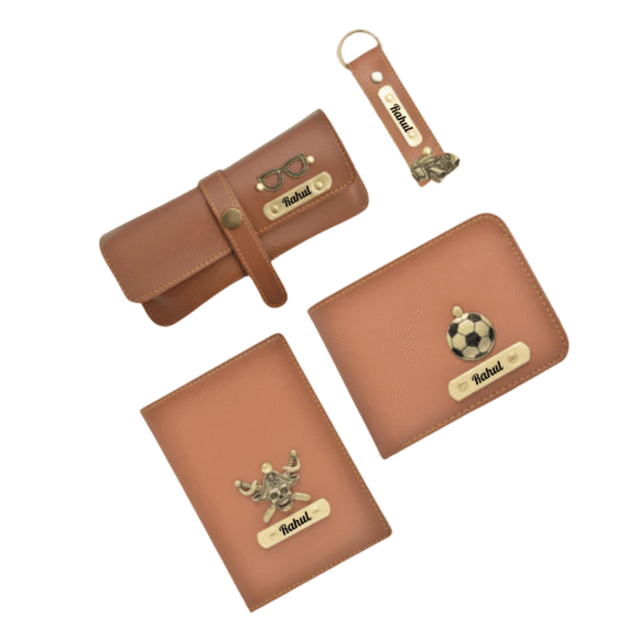 Personalised Leather Name Men’s Wallet, Keychain, Passport Cover & Eyewear Case (Faux) - Image 8