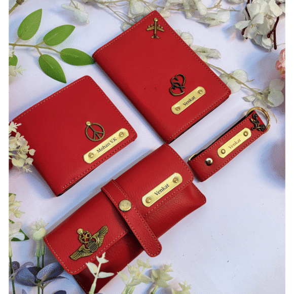 Personalised Leather Name Men’s Wallet, Keychain, Passport Cover & Eyewear Case (Nexon) - Image 26