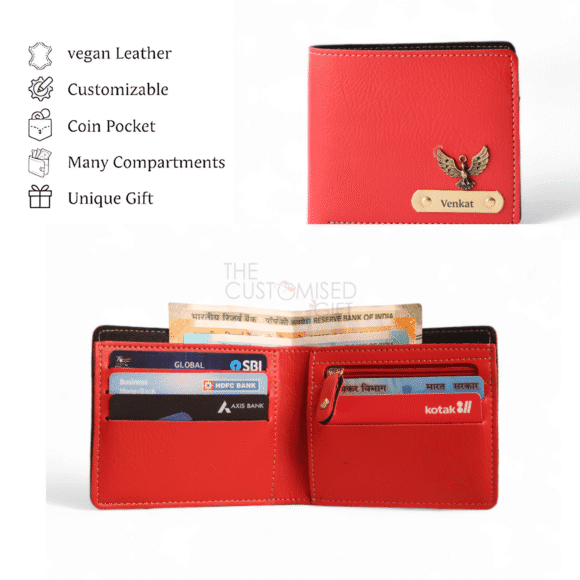 “Personalized men’s gift hamper with leather wallet, pen, keychain, temperature sensor bottle, and Fogg perfume in a premium gift box – ideal for birthdays or anniversaries.”