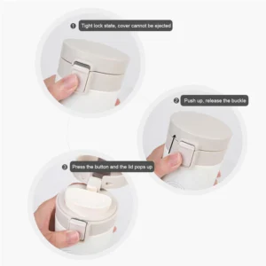 Personalized insulated stainless steel travel mug with push-button lid, leak-proof and spill-proof coffee tumbler, 380ml BPA-free cup that keeps drinks hot for 8 hours and cold for 14 hours, perfect for office, car, or gifting