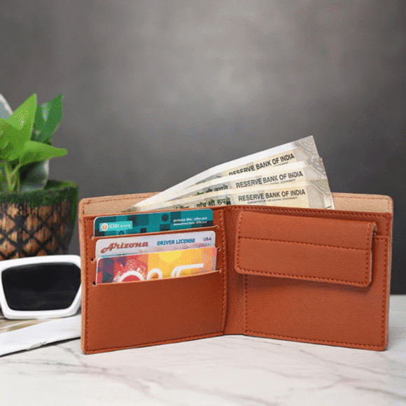 Personalized Wallet for Men – Slim Stylish Leather Purse with Name & Charm | Gift for Him (IMP) - Image 5