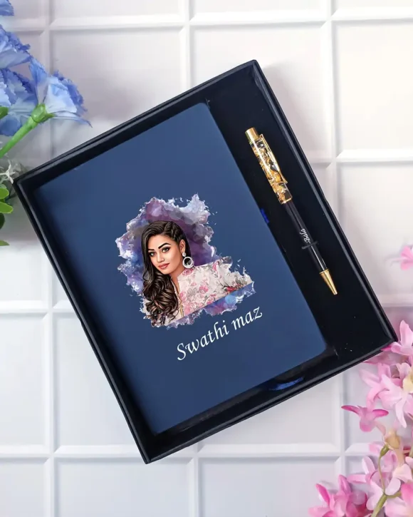 Customized Printed Photo Diary and Pen - Image 3