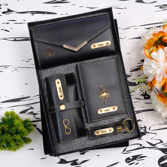 Personalised Leather Name Women’s 3 FOLD Clutch, Keychain, Passport Cover & Eyewear Case - Image 10