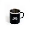 Customized stainless steel mug with name printed, 200ml double-wall unbreakable food-grade mug in black, blue, or pink, perfect for gifting on birthdays, anniversaries, and Valentine's Day