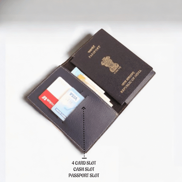 Personalised Leather Name Women’s 3 FOLD Clutch, Keychain, Passport Cover & Eyewear Case - Image 7