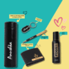 “Personalized men’s gift hamper with leather wallet, pen, keychain, temperature sensor bottle, and Fogg perfume in a premium gift box – ideal for birthdays or anniversaries.”