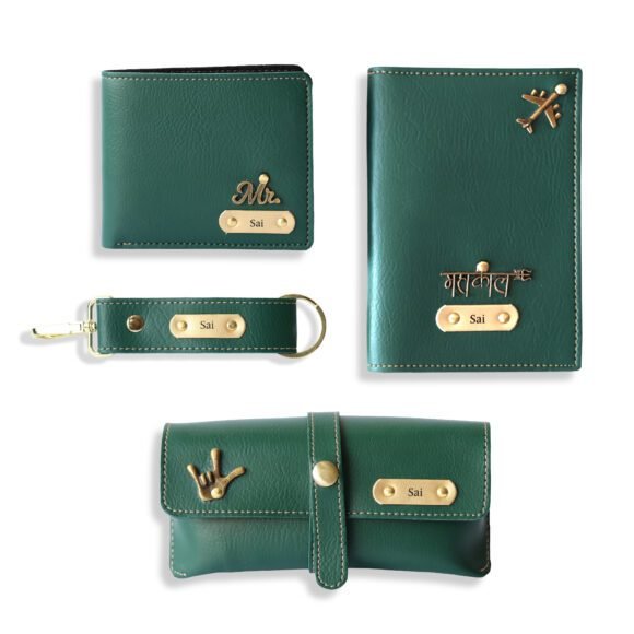 Personalised Leather Name Men’s Wallet, Keychain, Passport Cover & Eyewear Case (Nexon) - Image 10