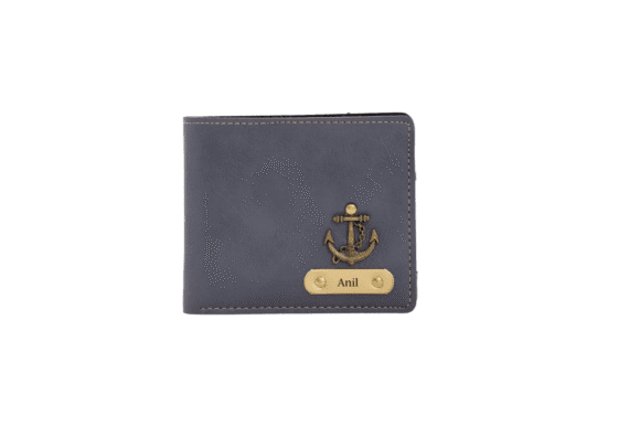 Personalized Wallet for Men – Slim Stylish Leather Purse with Name & Charm | Gift for Him (Faux)