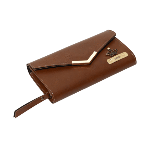 Women’s Personalized Leather Wallet with Name & Charm I Customized 3-Fold Ladies Clutch I - Image 7