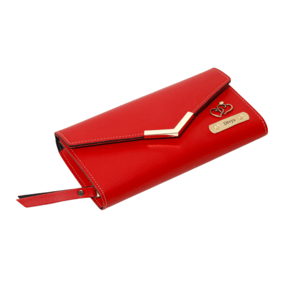 Women’s Personalized Leather Wallet with Name & Charm I Customized 3-Fold Ladies Clutch I - Image 6