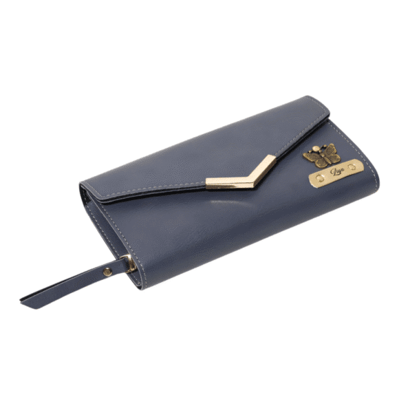 Women’s Personalized Leather Wallet with Name & Charm I Customized 3-Fold Ladies Clutch I - Image 5
