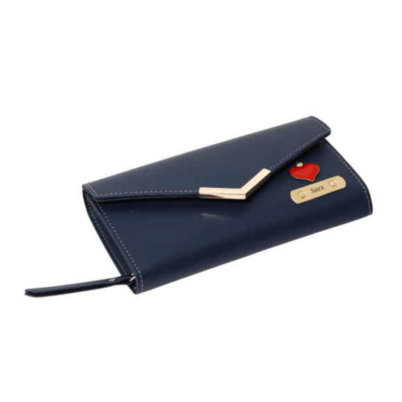Women’s Personalized Leather Wallet with Name & Charm I Customized 3-Fold Ladies Clutch I - Image 4