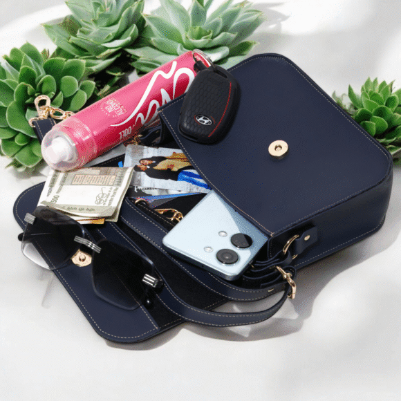 Personalized Leather Woman Chain Sling Bag With Your Name and Elegant Charm on it. On Birthday, Anniversary, Valentine’s Day for Mother, Wife, Sister, Girl-friend. - Image 2