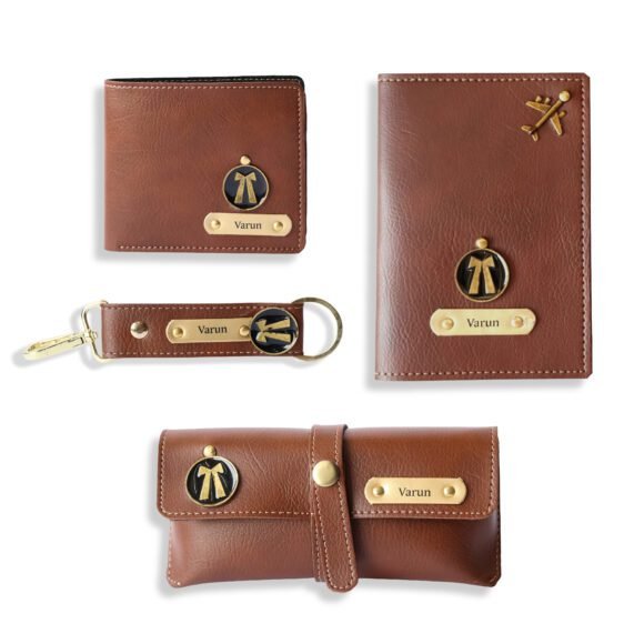 Personalised Leather Name Men’s Wallet, Keychain, Passport Cover & Eyewear Case (Nexon) - Image 6