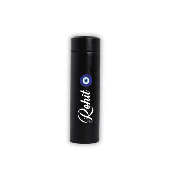 Personalized 500ml smart vacuum flask with touch temperature display, BPA-free stainless steel bottle for hot and cold drinks, leakproof and travel-friendly