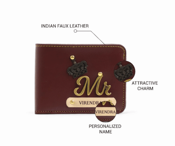 Personalized Wallet for Men – Slim Stylish Leather Purse with Name & Charm | Gift for Him (Faux) - Image 47