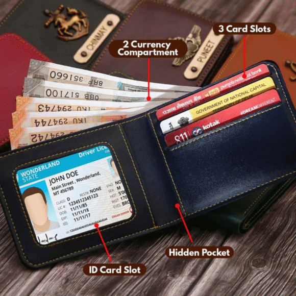 Personalized Wallet for Men – Slim Stylish Leather Purse with Name & Charm | Gift for Him (Faux) - Image 29
