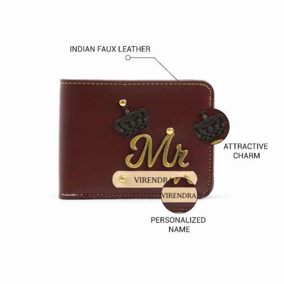 Personalized Wallet for Men – Slim Stylish Leather Purse with Name & Charm | Gift for Him (Faux) - Image 13