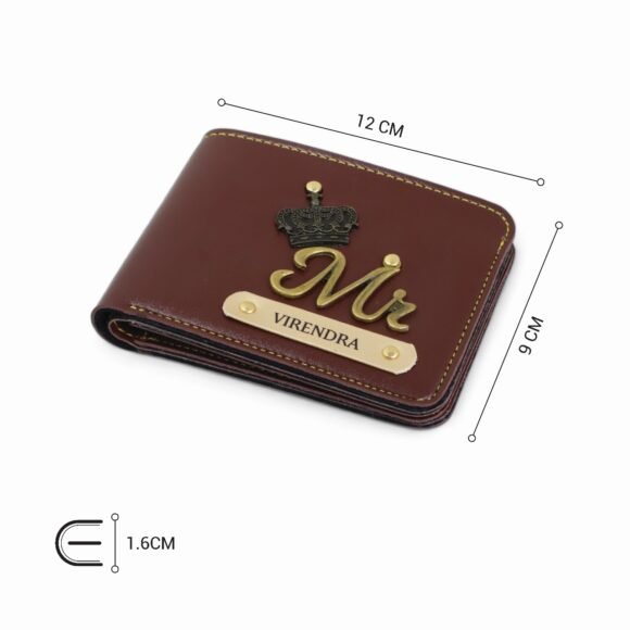 Personalized Wallet for Men – Slim Stylish Leather Purse with Name & Charm | Gift for Him (Faux) - Image 4