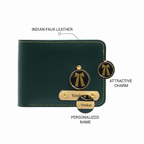 Personalized Wallet for Men – Slim Stylish Leather Purse with Name & Charm | Gift for Him (Faux) - Image 3
