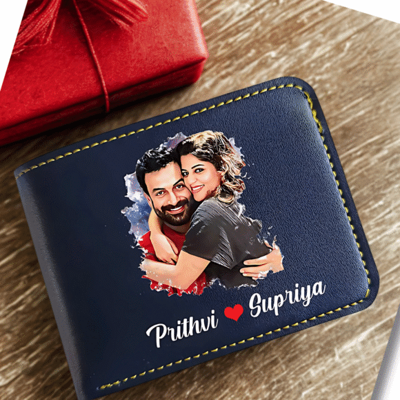 PHOTO WALLETT Leather Men’s Customised Print Wallet with Customized Name and Your Chosen Image | Customizable with Name & Photo | Vegan Leather | Birthday Gift for Him - Image 2