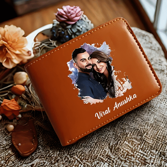PHOTO WALLETT Leather Men’s Customised Print Wallet with Customized Name and Your Chosen Image | Customizable with Name & Photo | Vegan Leather | Birthday Gift for Him - Image 4