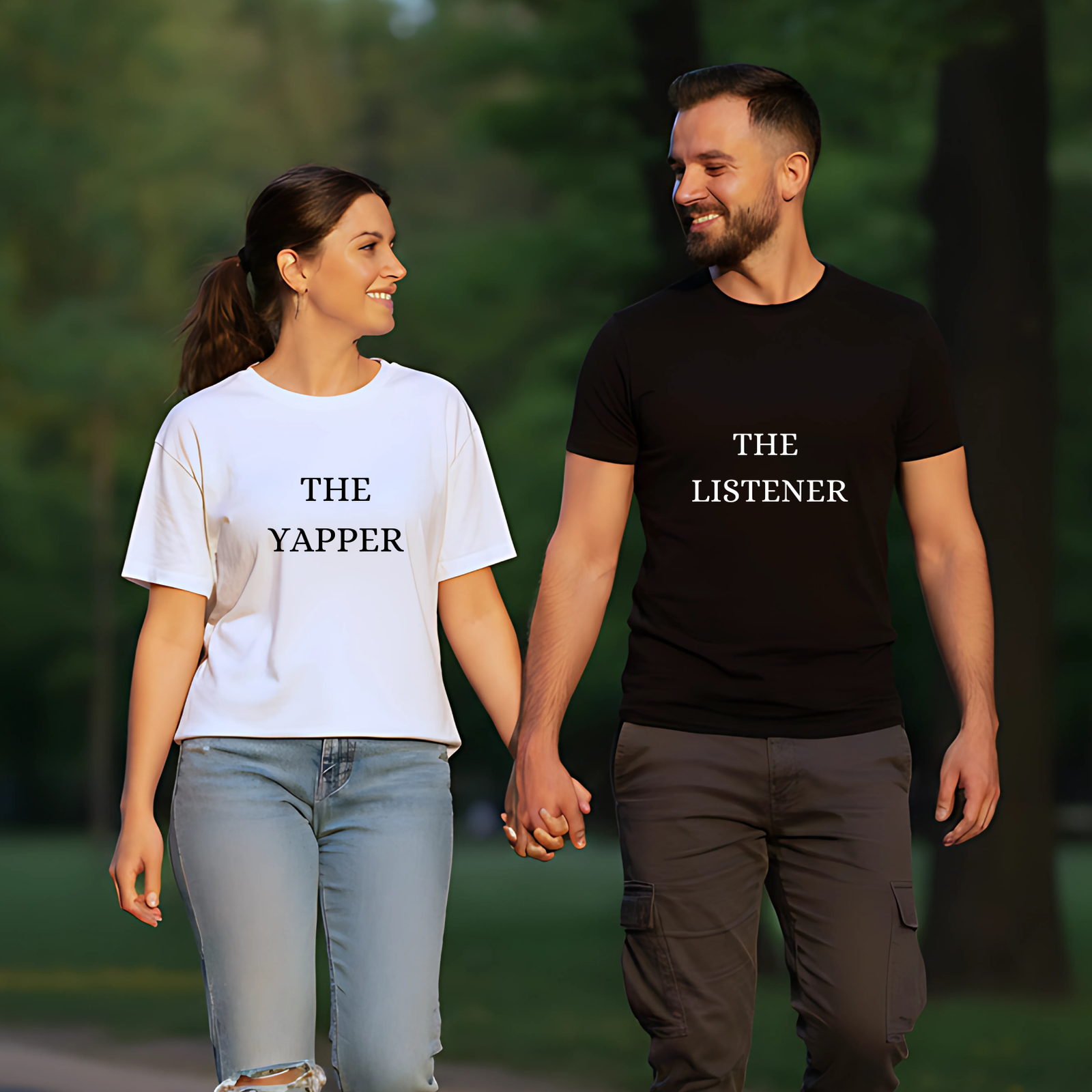 The Yapper The Listener Couple T-shirts