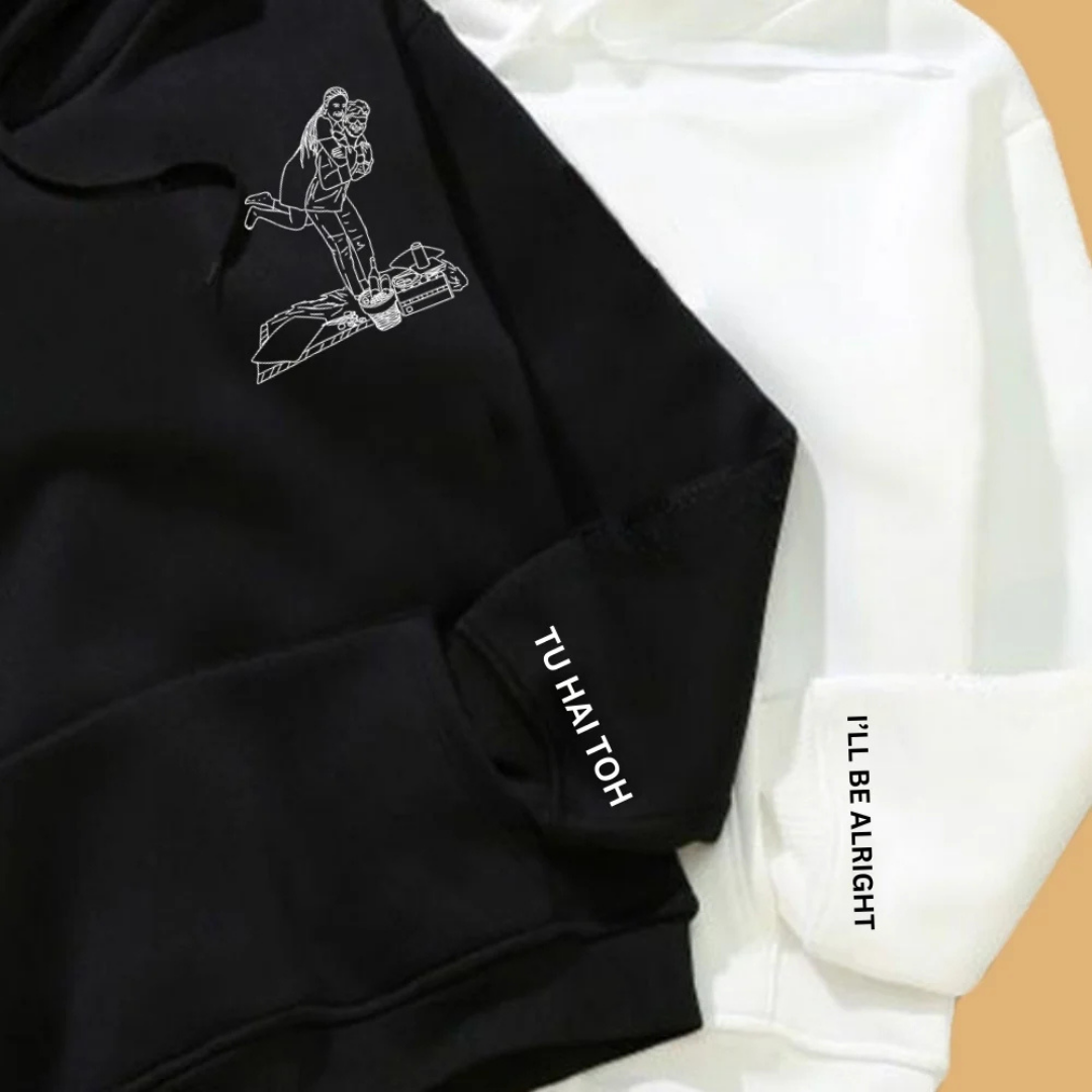 Line ART & Quote Hoodie (Couple) - Image 2